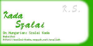 kada szalai business card